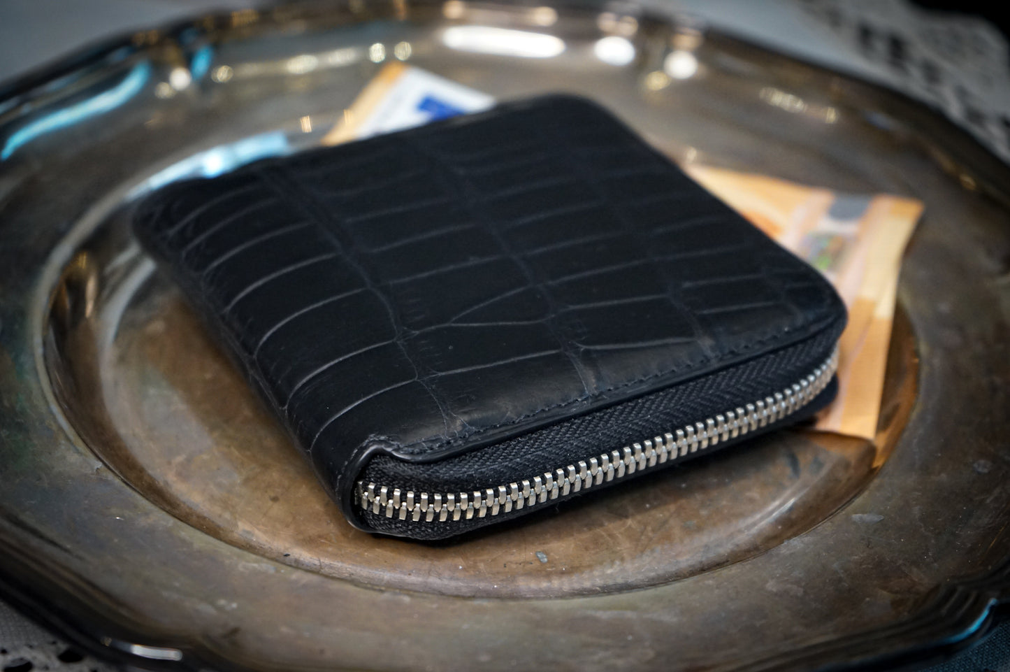 Rounded Square Wallet (両面クロコダイル仕様)