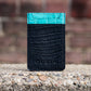 THE CARD HOLDER “ Zwart with 1837 Blue  ”